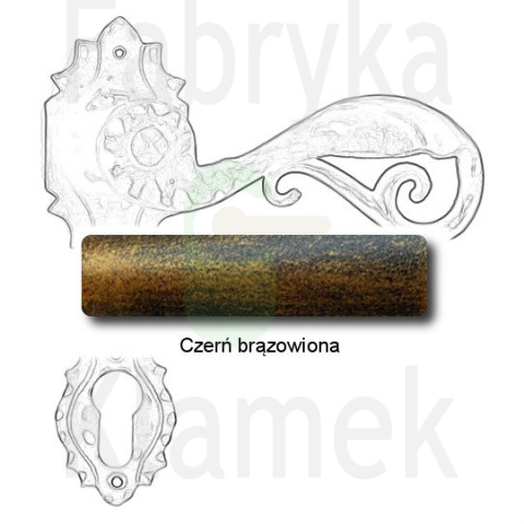 czerń brązowiona czerń brązowiona
