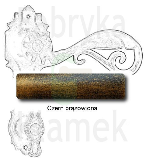 czerń brązowiona czerń brązowiona