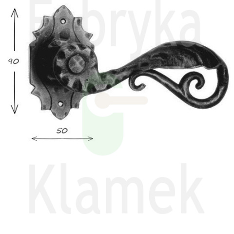 Klamka Abella 15 - wymiary Klamka Abella 15 - wymiary