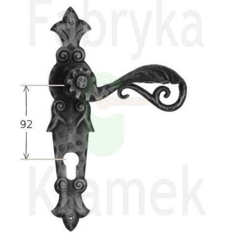 Klamka Abella 505 na wkładkę rozstaw 92 mm Klamka Abella 505 na wkładkę rozstaw 92 mm