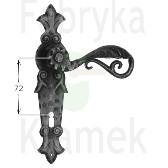 Klamka Abella 505 na klucz rozstaw 72 mm Klamka Abella 505 na klucz rozstaw 72 mm