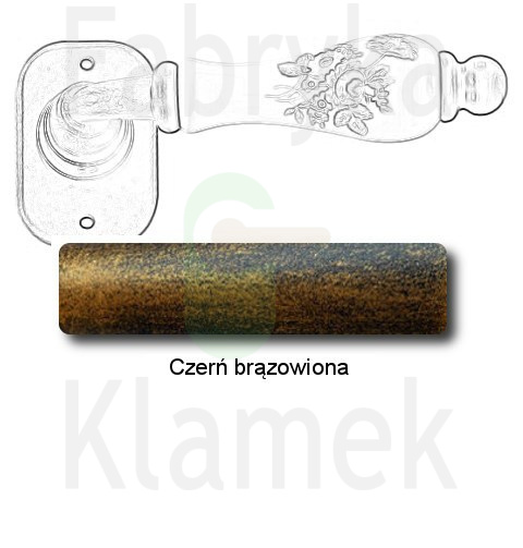 czerń brązowiona czerń brązowiona