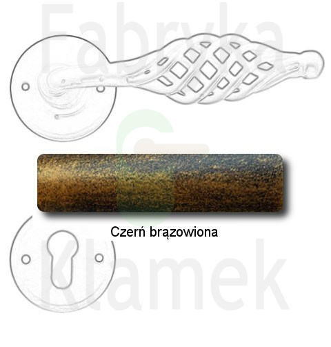 czerń brązowiona czerń brązowiona