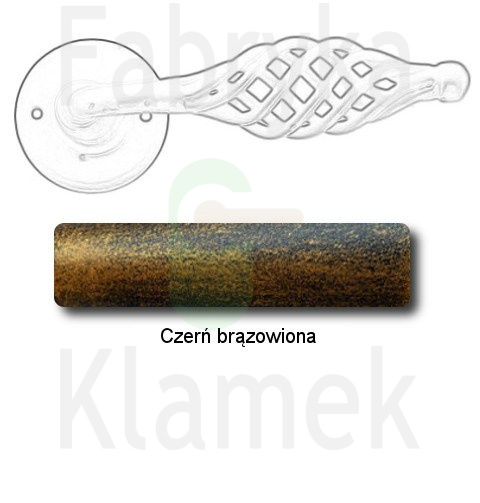 czerń brązowiona czerń brązowiona