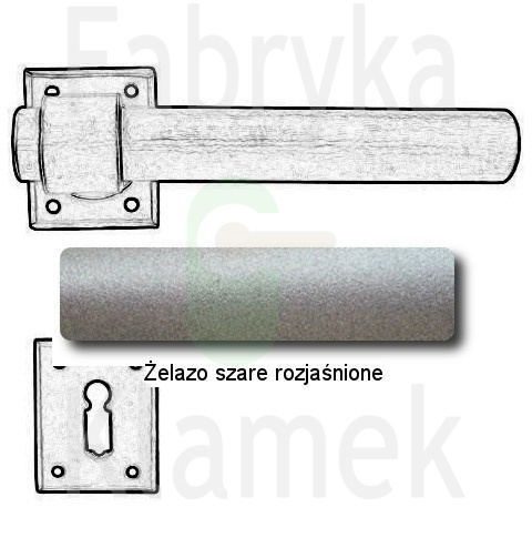 Klamka Milano 1831 z rozetą na klucz Klamka Milano 1831 z rozetą na klucz