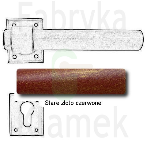 Klamka Milano 1831 z rozetą na wkładkę Klamka Milano 1831 z rozetą na wkładkę