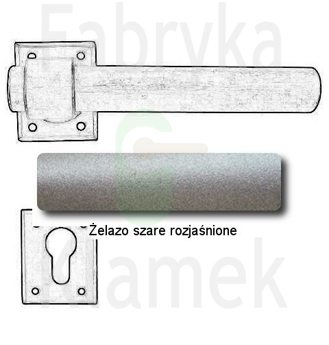 Klamka Milano 1831 z rozetą na wkładkę Klamka Milano 1831 z rozetą na wkładkę