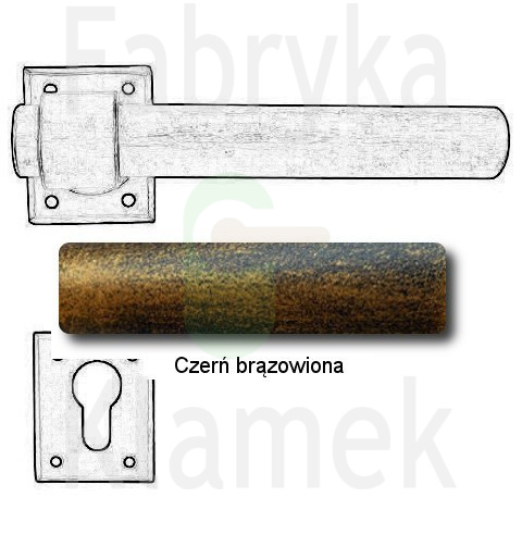 Klamka Milano 1831 z rozetą na wkładkę Klamka Milano 1831 z rozetą na wkładkę