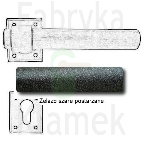 Klamka Milano 1831 z rozetą na wkładkę Klamka Milano 1831 z rozetą na wkładkę
