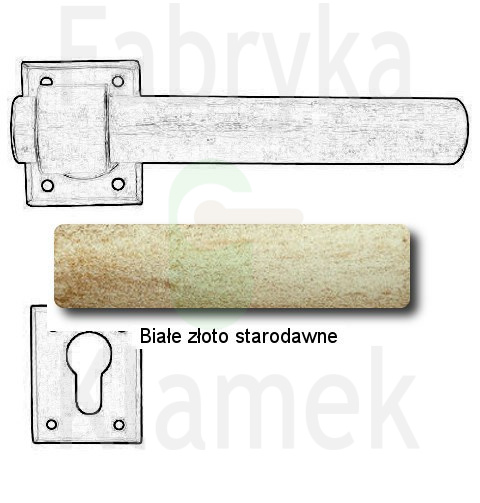 Klamka Milano 1831 z rozetą na wkładkę Klamka Milano 1831 z rozetą na wkładkę