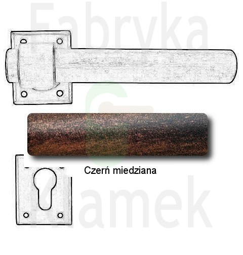 Klamka Milano 1831 z rozetą na wkładkę Klamka Milano 1831 z rozetą na wkładkę