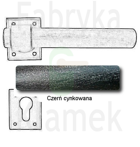 Klamka Milano 1831 z rozetą na wkładkę Klamka Milano 1831 z rozetą na wkładkę