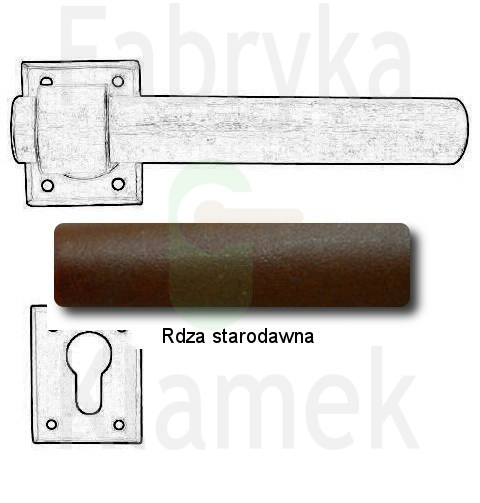 Klamka Milano 1831 z rozetą na wkładkę Klamka Milano 1831 z rozetą na wkładkę