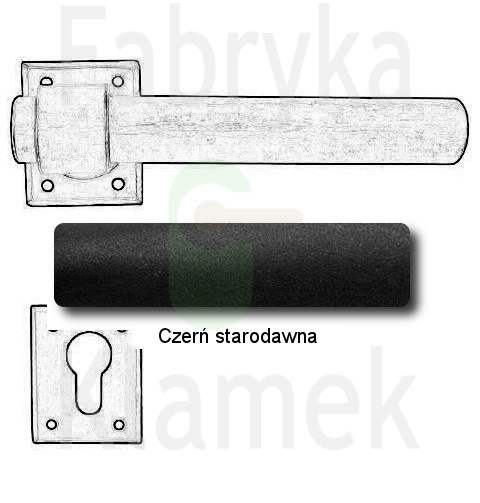 Klamka Milano 1831 z rozetą na wkładkę Klamka Milano 1831 z rozetą na wkładkę