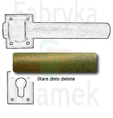 Klamka Milano 1831 z rozetą na wkładkę Klamka Milano 1831 z rozetą na wkładkę