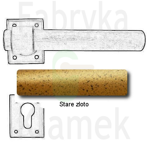 Klamka Milano 1831 z rozetą na wkładkę Klamka Milano 1831 z rozetą na wkładkę