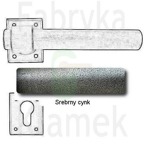 Klamka Milano 1831 z rozetą na wkładkę Klamka Milano 1831 z rozetą na wkładkę