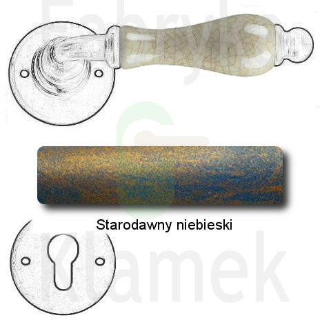 Klamka Paris 3-10 z rozetą na wkładkę, porcelana kremowa (kwiaty wiosenne) Klamka Paris 3-10 z rozetą na wkładkę, porcelana kremowa (kwiaty wiosenne)