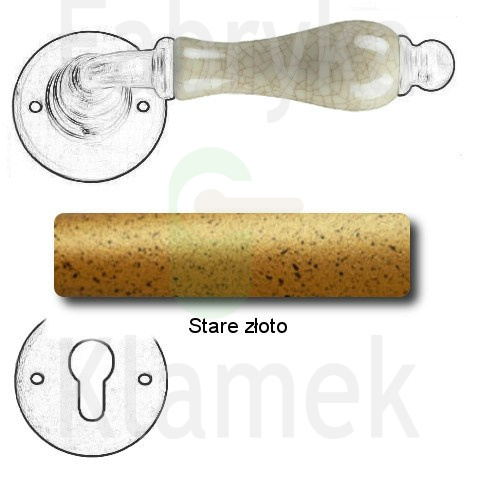 Klamka Paris 3-10 z rozetą na wkładkę, porcelana kremowa (kwiaty wiosenne) Klamka Paris 3-10 z rozetą na wkładkę, porcelana kremowa (kwiaty wiosenne)