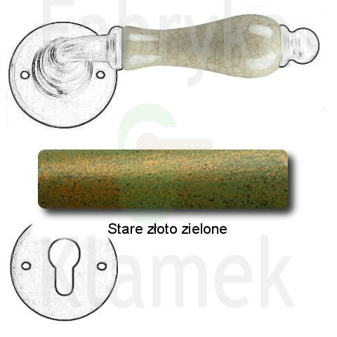 Klamka Paris 3-10 z rozetą na wkładkę, porcelana kremowa (kwiaty wiosenne) Klamka Paris 3-10 z rozetą na wkładkę, porcelana kremowa (kwiaty wiosenne)