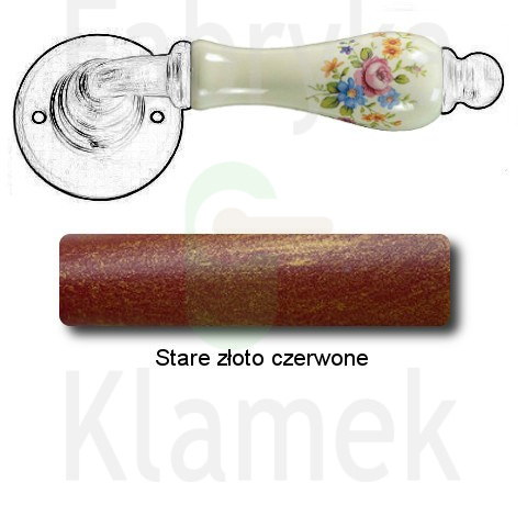 Klamka Paris 3-10, porcelana kremowa (kwiaty wiosenne) Klamka Paris 3-10, porcelana kremowa (kwiaty wiosenne)