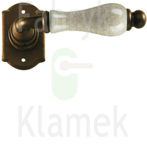 Klamka Praga 2-20, porcelana kremowa spękana Klamka Praga 2-20, porcelana kremowa spękana