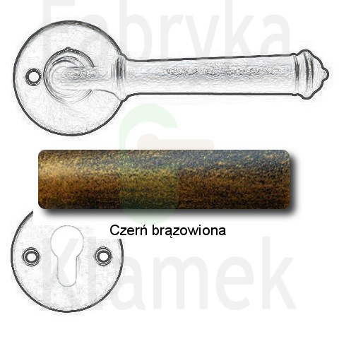 czerń brązowiona czerń brązowiona