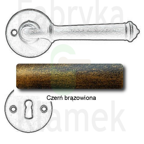 czerń brązowiona czerń brązowiona