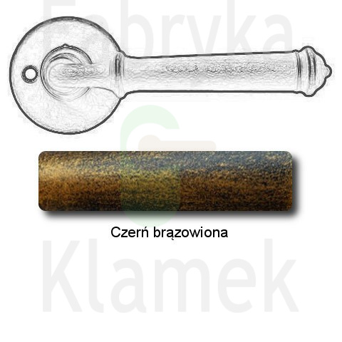czerń brązowiona czerń brązowiona