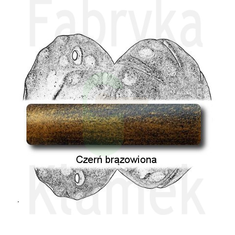 czerń brązowiona czerń brązowiona