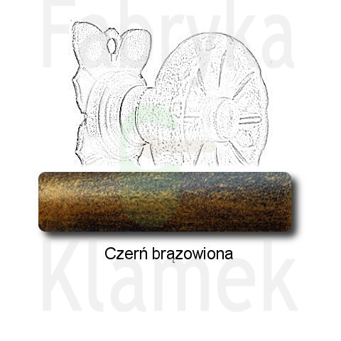 czerń brązowiona czerń brązowiona