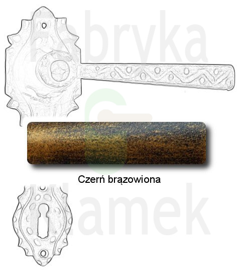 czerń brązowiona czerń brązowiona