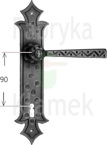 Klamka Odilo 501 na klucz rozstaw 90 mm Klamka Odilo 501 na klucz rozstaw 90 mm