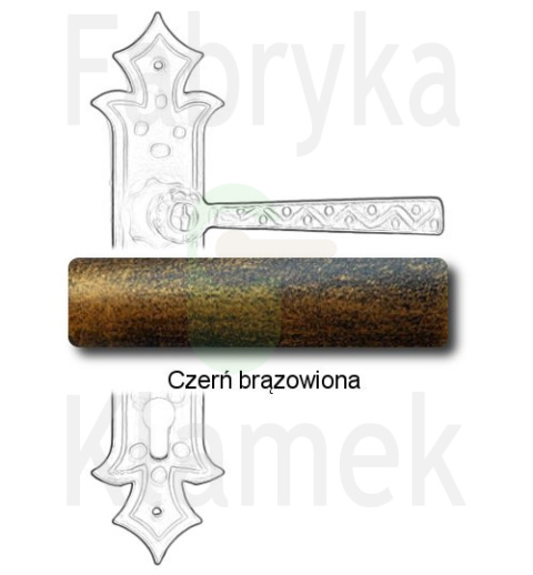 czerń brązowiona czerń brązowiona