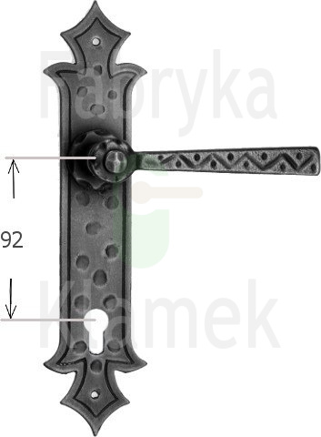 Klamka Odilo 501 na wkładkę rozstaw 92 mm Klamka Odilo 501 na wkładkę rozstaw 92 mm