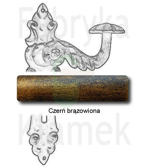 czerń brązowiona czerń brązowiona