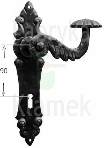 Klamka Olena 527 na klucz rozstaw 90 mm Klamka Olena 527 na klucz rozstaw 90 mm
