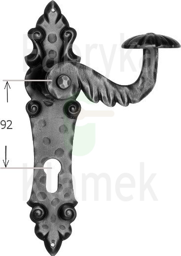 Klamka Olena 527 na wkładkę rozstaw 92 mm Klamka Olena 527 na wkładkę rozstaw 92 mm