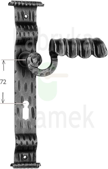 Klamka Orestes 1072 na klucz rozstaw 72 mm Klamka Orestes 1072 na klucz rozstaw 72 mm