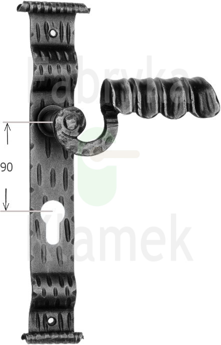 Klamka Orestes 1072 na wkładkę rozstaw 90 mm Klamka Orestes 1072 na wkładkę rozstaw 90 mm
