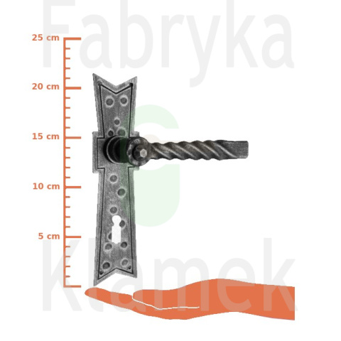 Klamka Parys 526 na klucz rozstaw 90 mm Klamka Parys 526 na klucz rozstaw 90 mm