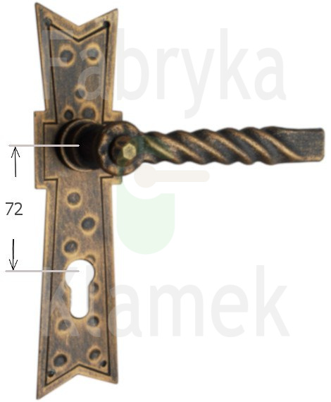 Klamka Parys 526 na wkładkę rozstaw 72 mm Klamka Parys 526 na wkładkę rozstaw 72 mm