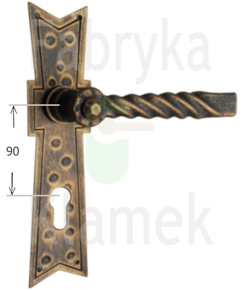 Klamka Parys 526 na wkładkę rozstaw 90 mm Klamka Parys 526 na wkładkę rozstaw 90 mm