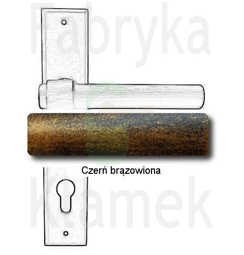 czerń brązowiona czerń brązowiona