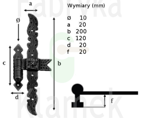 Zawias kuty 576/A (200 Ø 10 mm) Zawias kuty 576/A (200 Ø 10 mm)