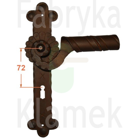 Klamka Absalon 1092 na klucz rozstaw 72 mm Klamka Absalon 1092 na klucz rozstaw 72 mm