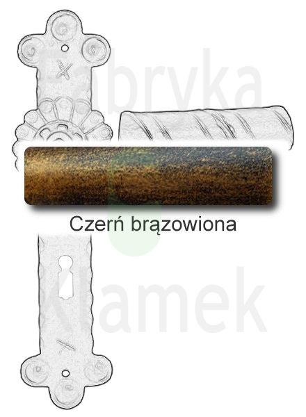 czerń brązowiona czerń brązowiona