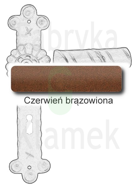 czerwień brązowiona czerwień brązowiona