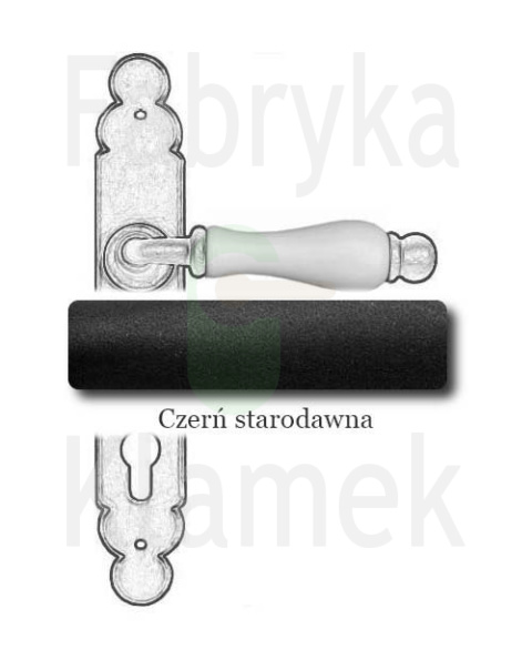 Klamka Dublin 1-09 na wkładkę rozstaw 90 mm, porcelana biała Klamka Dublin 1-09 na wkładkę rozstaw 90 mm, porcelana biała