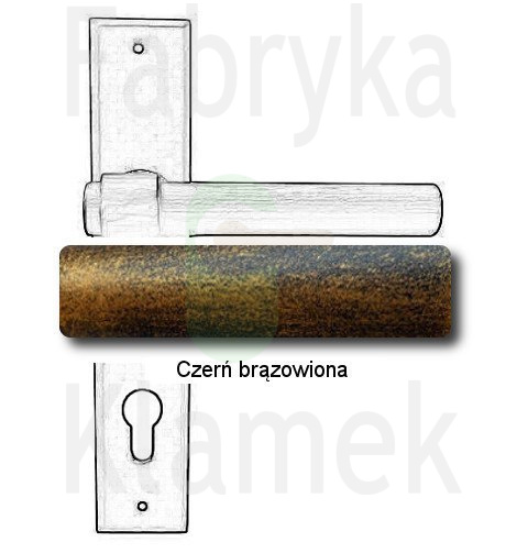 czerń brązowiona czerń brązowiona
